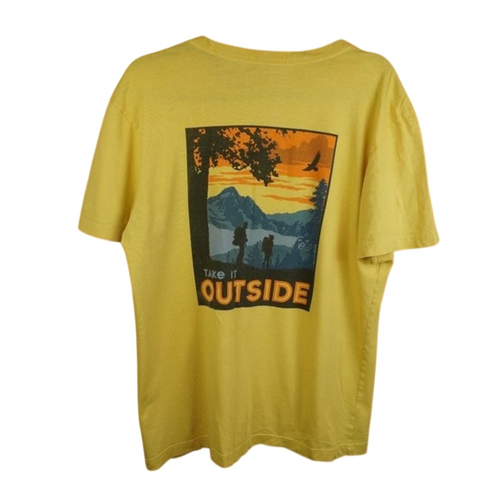 Life is Good Yellow Take It Outside T-Shirt‎ Size Medium